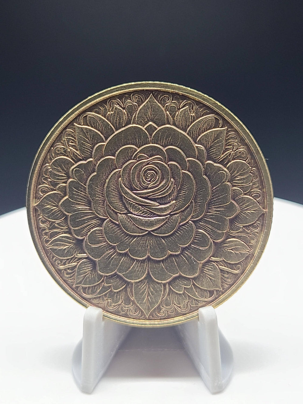 Rose Wolf Brass Coin